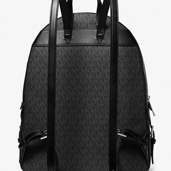 Mihcael Kors Jaycee Large Logo Backpack In Black Signature NWT - Picture 4 of 4